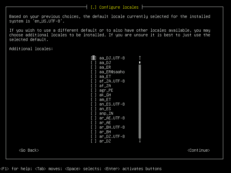 Debian 12 installation terminal screeshot