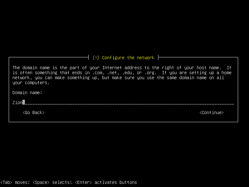 Debian 12 installation terminal screeshot