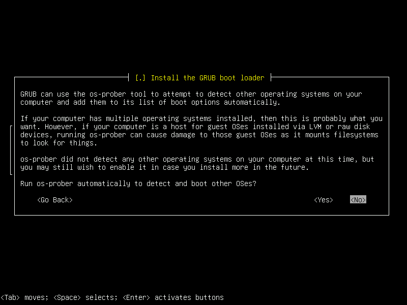 Debian 12 installation terminal screeshot