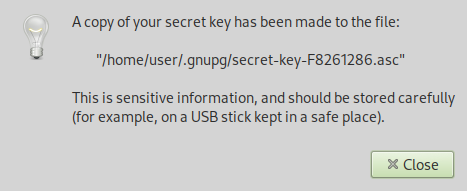 GNU Privacy Assistant screen shot