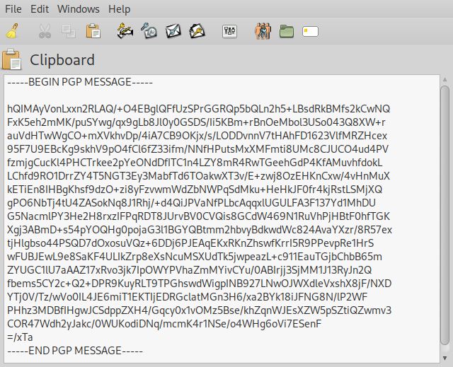 GNU Privacy Assistant screen shot