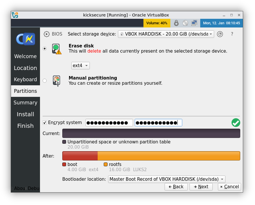 Kicksecure Installation