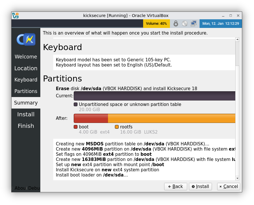 Kicksecure Installation